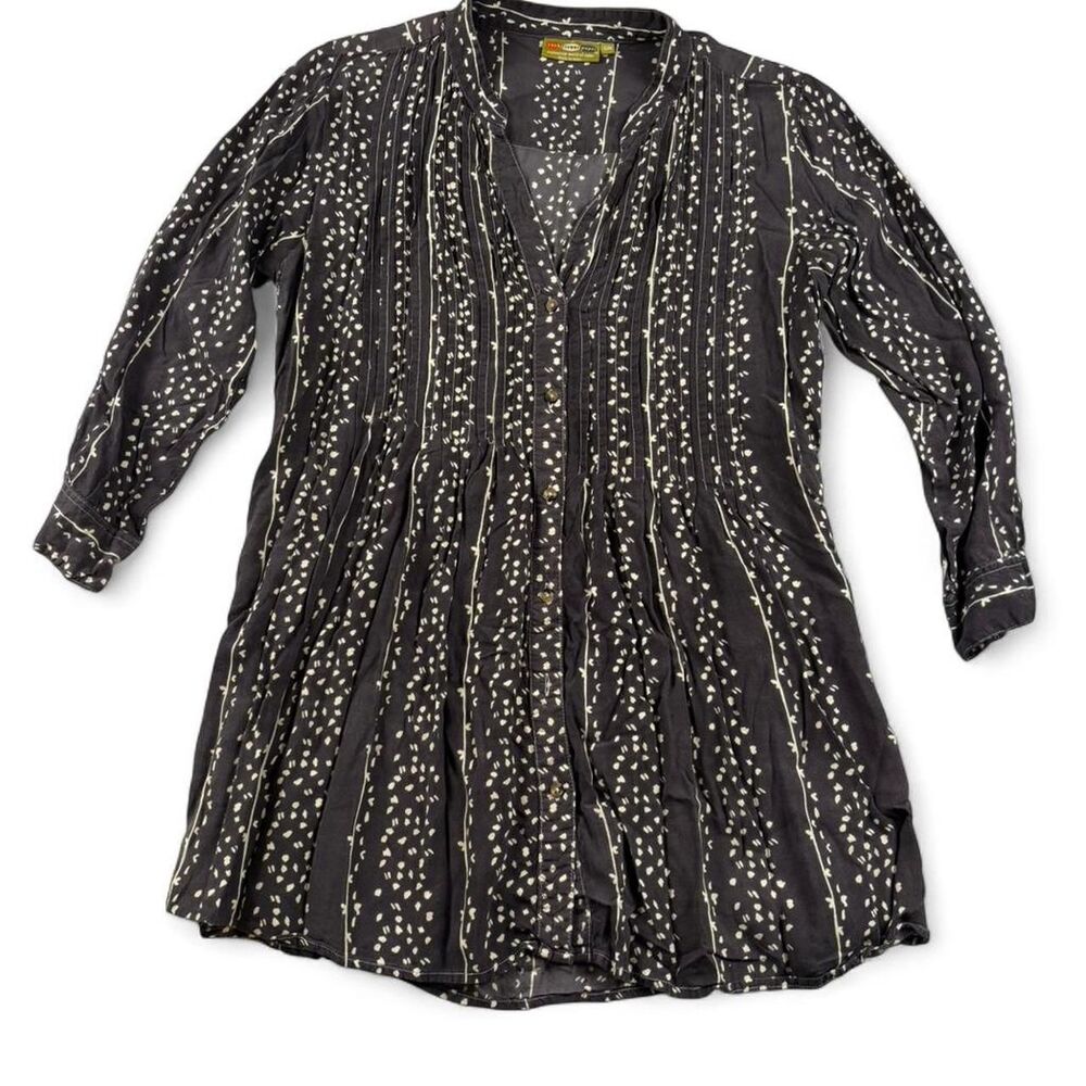 Rock Flower Paper Women’s Gray Long Blouse Size S/M Tunic Top